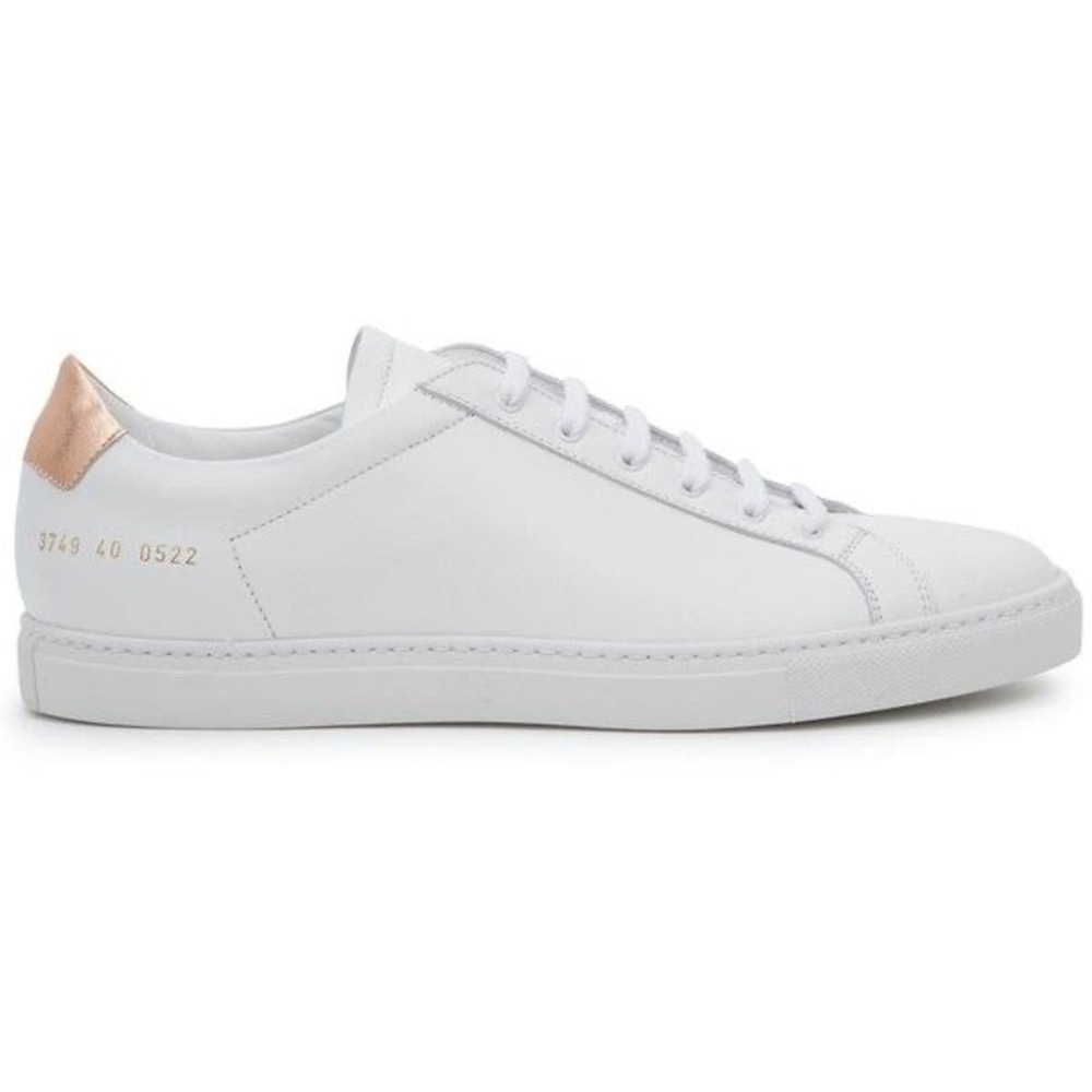 Common Projects / retro white Achilles rose gold sneakers leather 35 5
